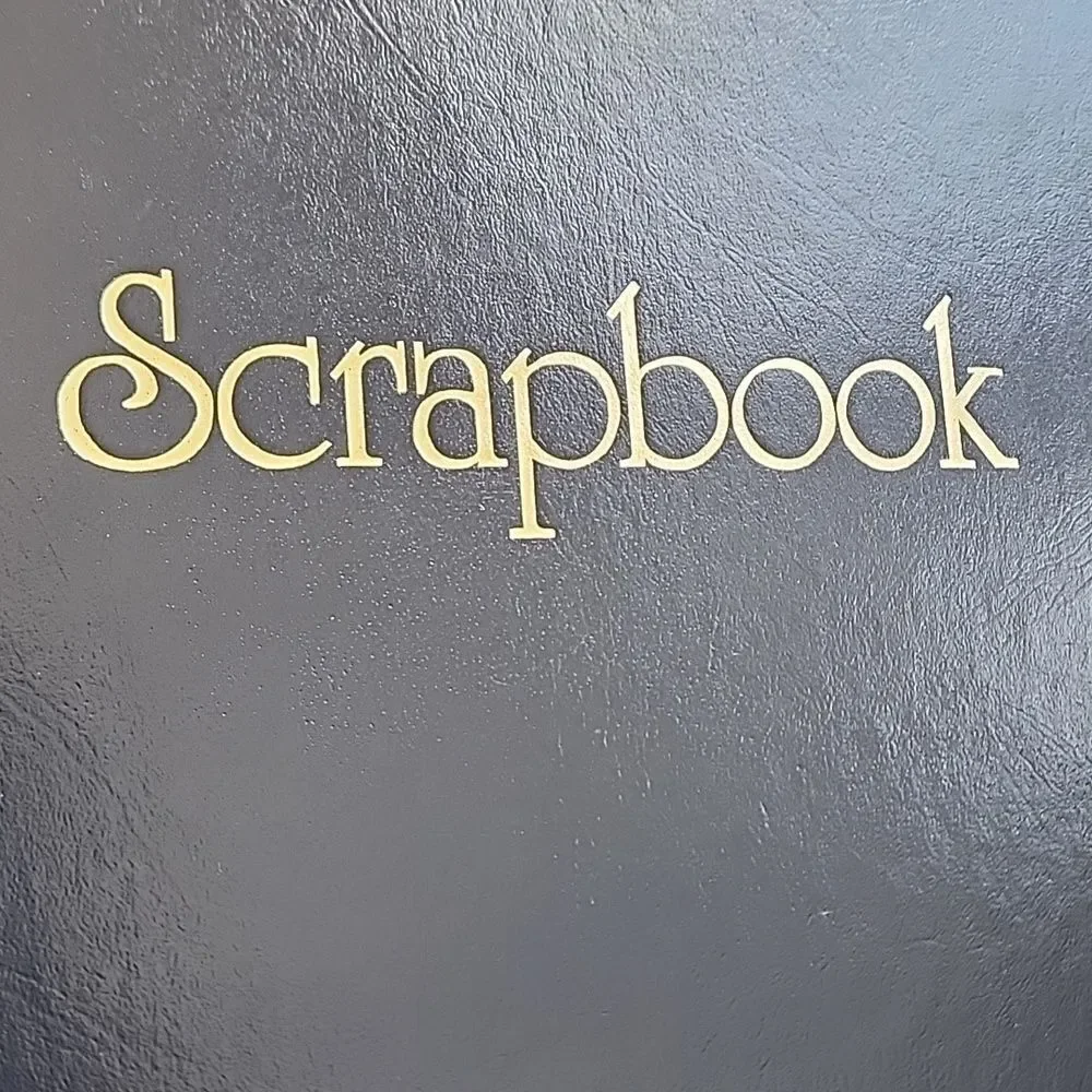 1960's NWOT Large Hardcover Scrapbook with Gold Cord Tie Binding
